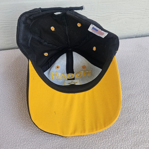 US Army Hooah Baseball Cap Military Black Yellow Embroidered OS Adjustable - Picture 6 of 8